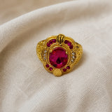 Oval Amethyst Zirconia Ring