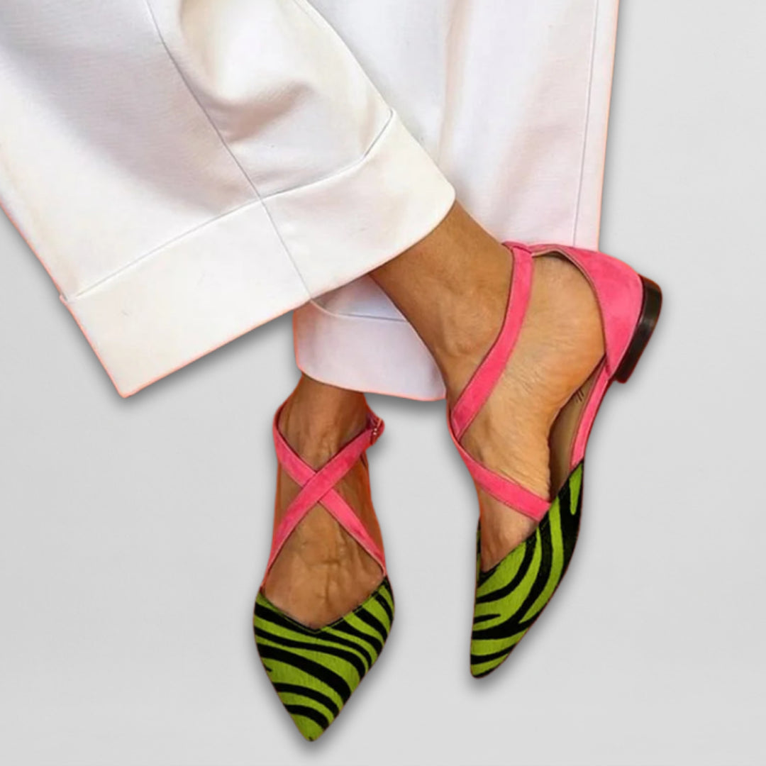CALIXTA | Ballet Pumps with Crossed Straps