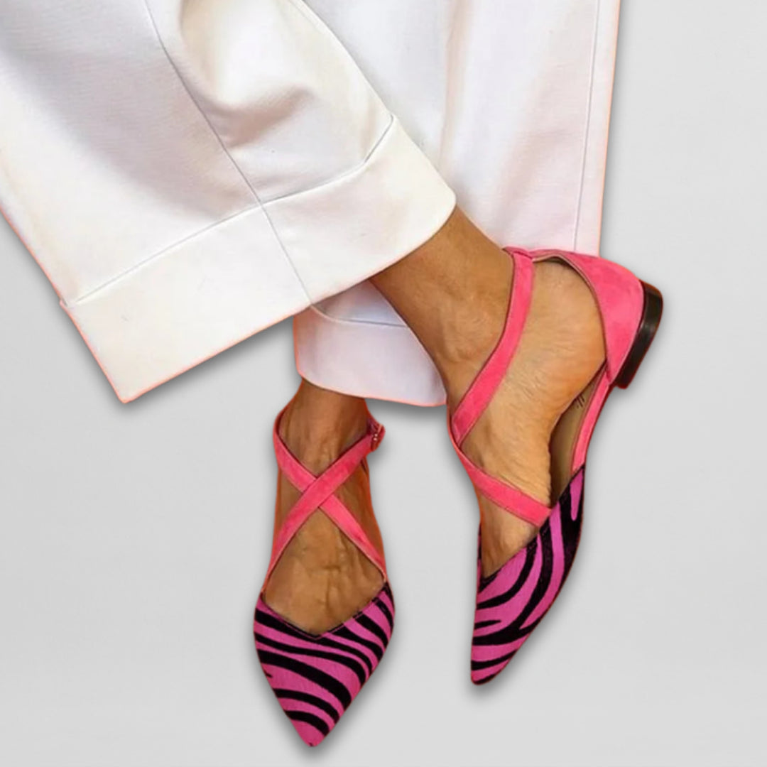 CALIXTA | Ballet Pumps with Crossed Straps