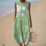 Bequeme ärmellose Sommerkleid