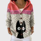 Strick-Cardigan mit Kapuze