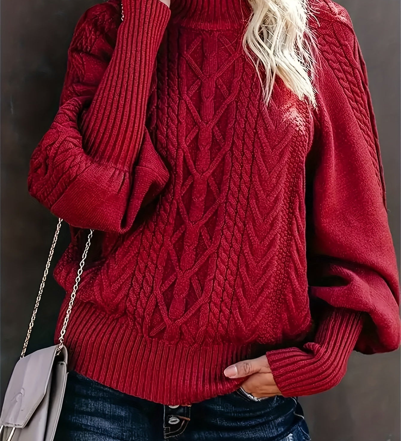 Lory | Langer, lässiger Pullover mit langen Ärmeln