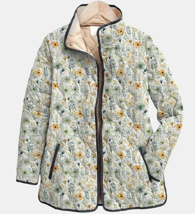 Nola | Delightful Floral-Printed Quilted Jacket