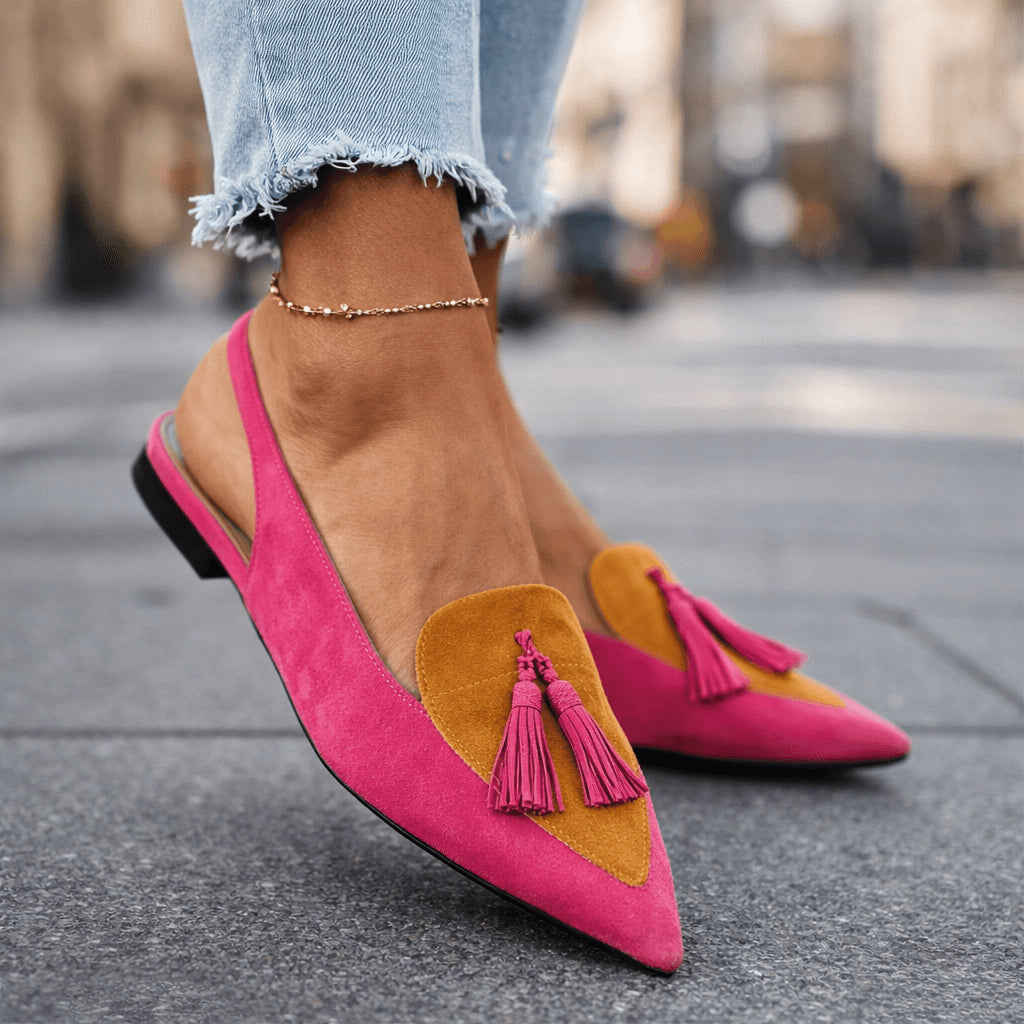 ALFONSINA | Flat sandals with straps and tassels