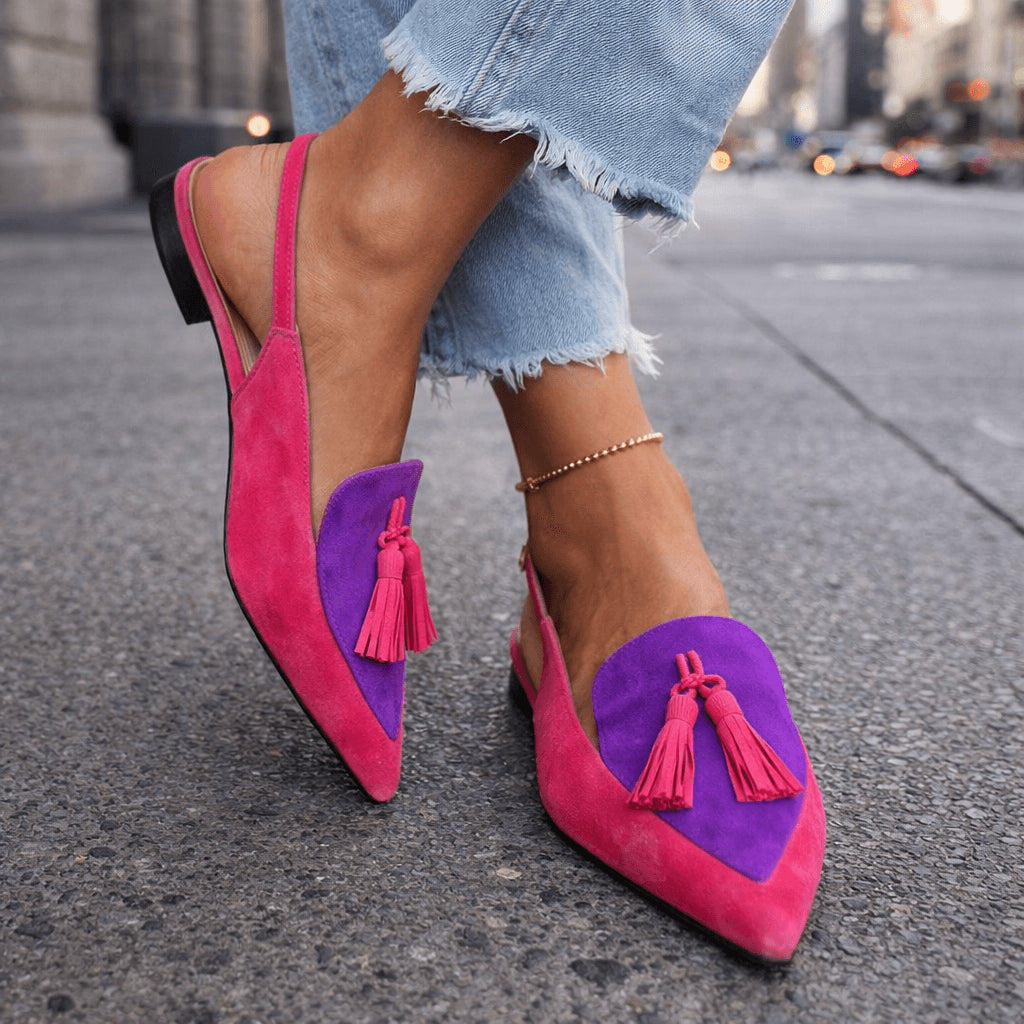 ALFONSINA | Flat sandals with straps and tassels