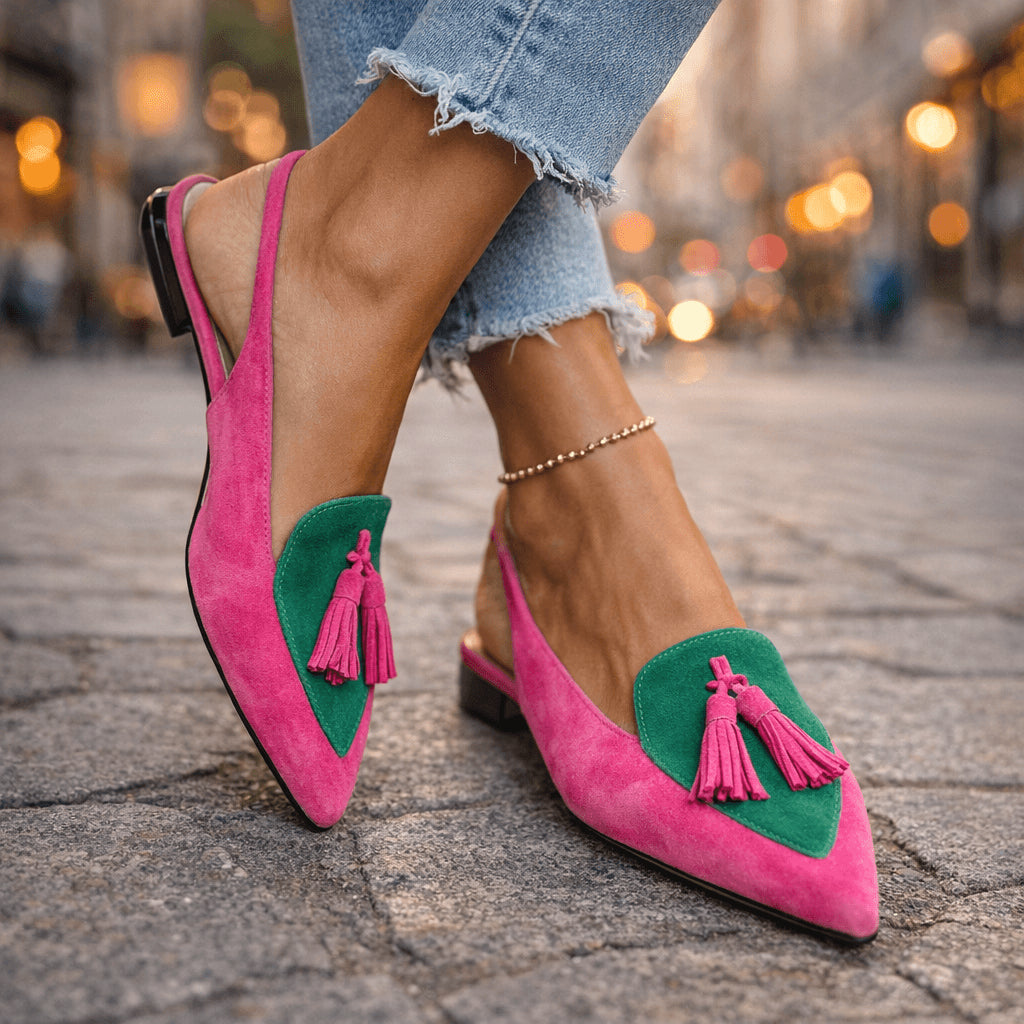 ALFONSINA | Flat sandals with straps and tassels