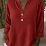 Henley Button Top for Women