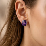 Curved Edge Stud Earrings