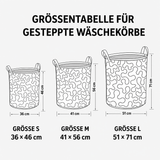 Gesteppter Wäschekorb – mit Waldlandschaft