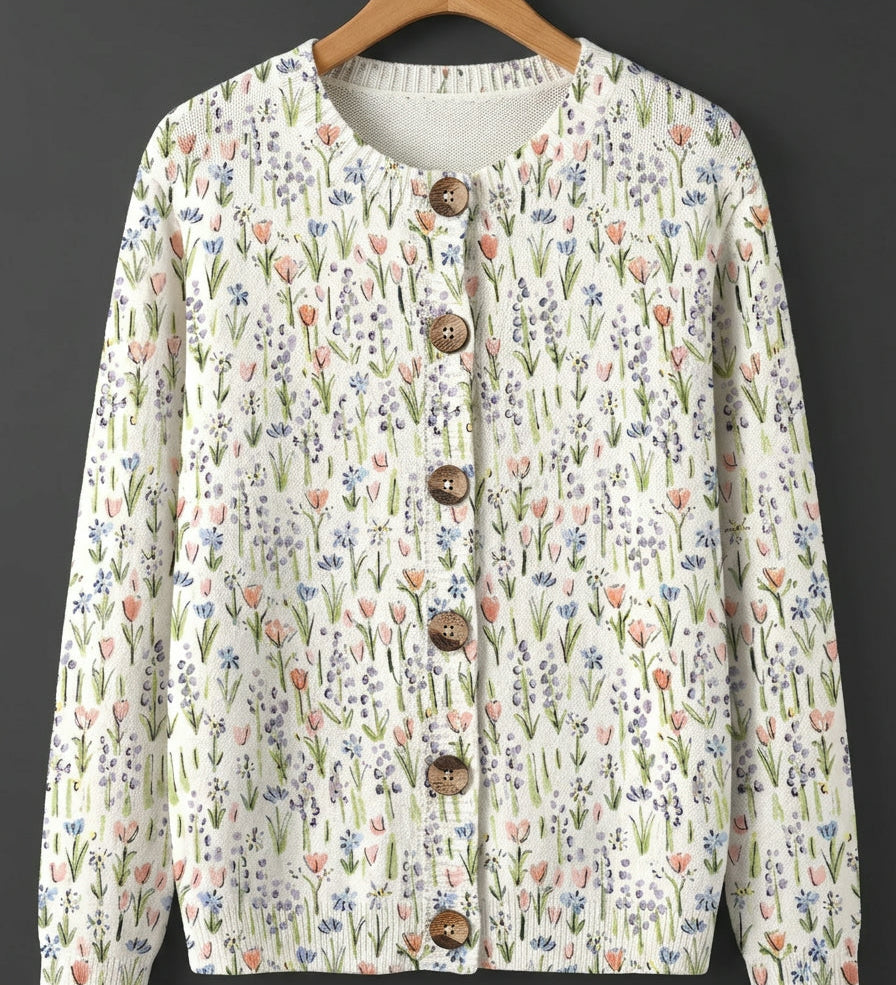 Ivadelle™ | Vintage Floral Knit Cardigan