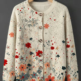 Sabrina™ | Vintage Floral Knit Cardigan